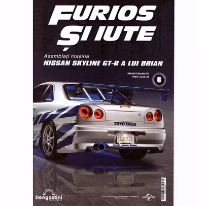Macheta Nissan Skyline GT-R (R34) Nr.6 - Kit Construibil 1:8 DeAgostini - Fast & Furious