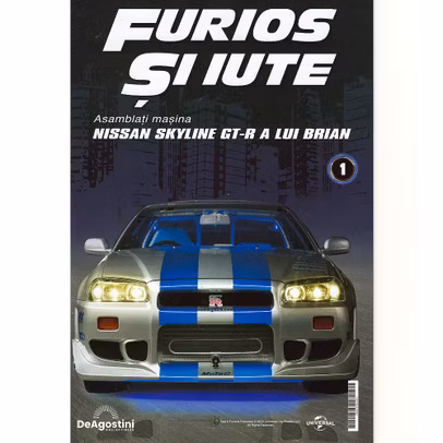 Coperta revistei Nr.1 – machetă Nissan Skyline GT-R R34 DeAgostini 1:8 Fast & Furious