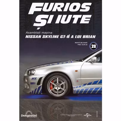 Macheta Nissan Skyline GT-R R34 Nr.27 DeAgostini 1:8 centuri de siguranta interior