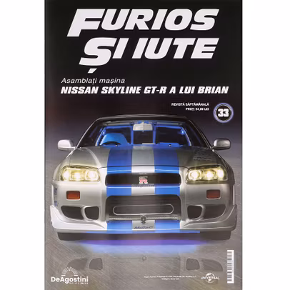 Coperta Macheta Nissan Skyline GT-R R34 Nr.33 DeAgostini Fast & Furious Kit Construibil 1:8