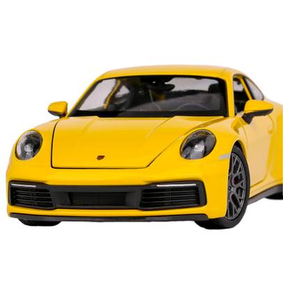 Macheta Porsche 911 Carrera 4S (992) 2019 galben 1:24