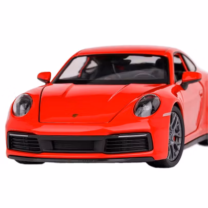 Macheta Porsche 911 Carrera 4S 992 2019 Rosu 1:24 Welly - vedere din fata