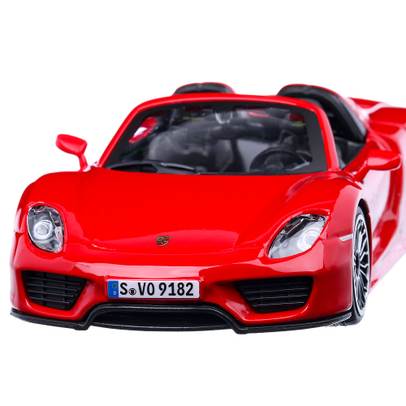 Macheta Porsche 918 Spyder 2015, scara 1:24, rosu, Bburago