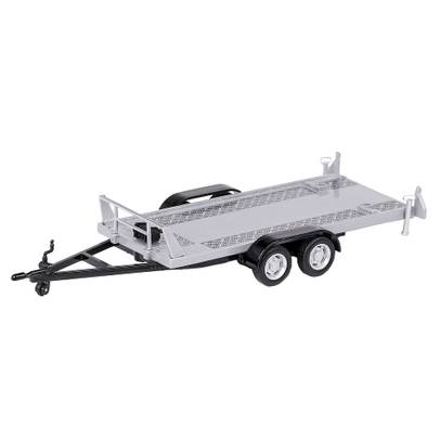 Macheta Remorca-Platforma Remorcare 1:43 argintiu