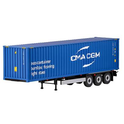 Macheta remorca transport container 1:24 albastru Solido