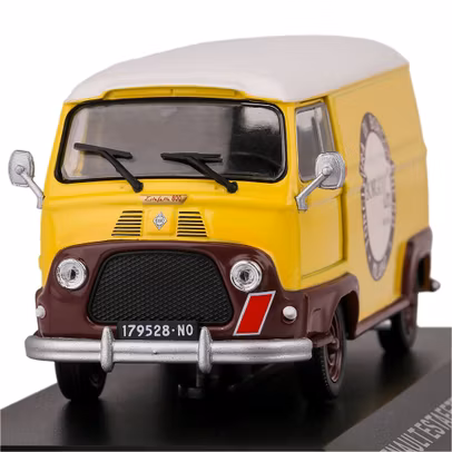Macheta Renault Estafette Van Borgolon 1969 Galben cu Maro si Alb - Scara 1:43 - Magazine Models