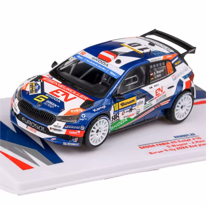 Macheta Skoda Fabia Rally2 Barum Rally 2024 No.10 Wagner-Hain - 1:43 IXO