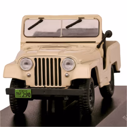 Macheta SUV IKA Jeep 1956 crem scara 1:43 Magazine Models - vedere din fata