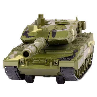 Machetă tanc Leopard 1A3 camuflaj verde scara 1:40 WWII  - vedere din fata