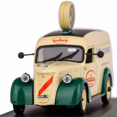 Macheta van Fiat 1100 ELR Galbani 1951 crem cu verde 1:43 