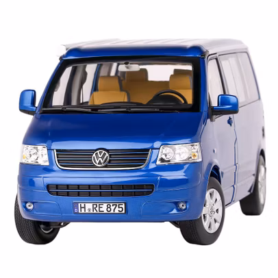 Macheta auto Volkswagen California T5 2003 albastru 1:18