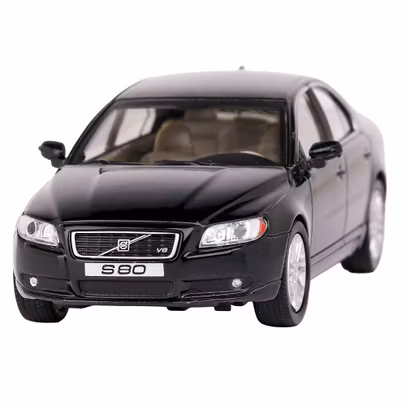 Macheta Volvo S80 2006 negru 1:43 Cararama - vedere dreapta fata