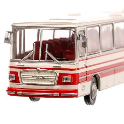 MAN 750 HO 1967, macheta  auto, scara 1:87, alb cu rosu, Brekina