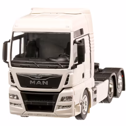 Macheta Cap Tractor MAN TGX 26.440 (6x4) 2016 Alb 1:32 – Detaliu German in Format Die-Cast-2