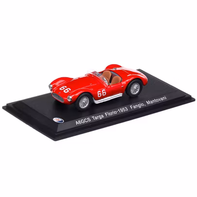 Maserati A6GCS Targa Florio 1953 #66 J.M.Fangio/S.Mantovani, macheta auto, rosu, scara 1:43, White Box