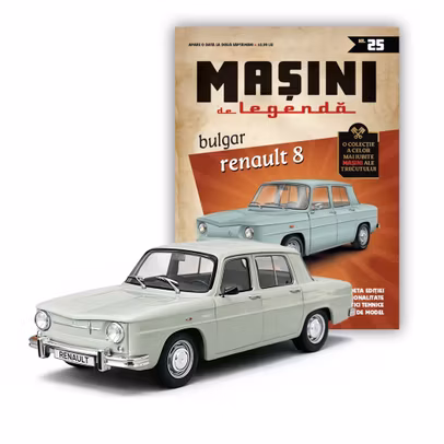 Masini de Legenda Nr 25 Renault 8 Bulgar gri macheta 1 43 DeAgostini - macheta+revista