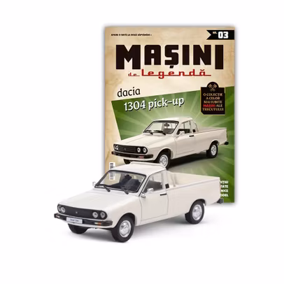 Masini de Legendă Nr.3 macheta auto Dacia 1304 Pick-Up scara 1:43 DeAgostini - Revista cu macheta