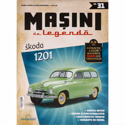 Masini de Legenda Nr.31 - Skoda 1201 verde deschis - Macheta Auto 1:43 DeAgostini