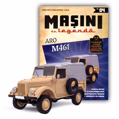 Mașini de Legendă Nr.4 ARO M461 1:43 DeAgostini - revista si macheta