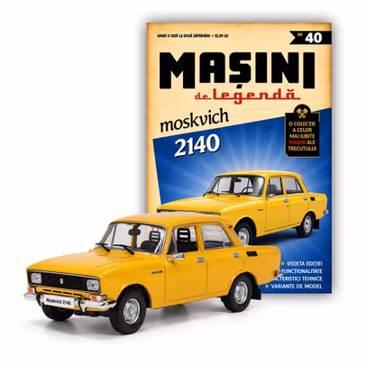 Moskvitch 2140 galben macheta auto 1:43 Masini de Legenda Nr 40 DeAgostini