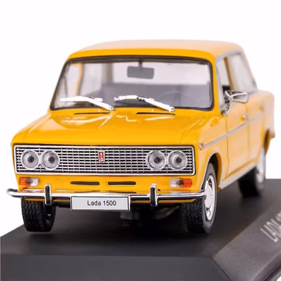 Machetă Lada 1500 Galben – Mașini de Legendă Nr.14 – Scară 1:43 - revista+macheta