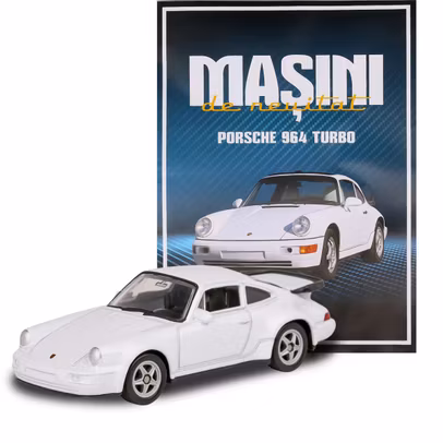 Porsche 964 Turbo alb macheta 1:60 Masini de neuitat Nr.9