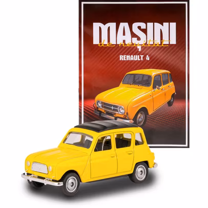 Renault 4 galben macheta 1:60 Masini de neuitat Nr.10