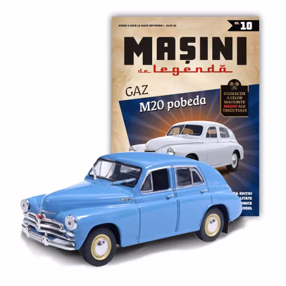 Masini de Legenda Nr.10 – Gaz M20 Pobeda Bleu – Scara 1:43 – DeAgostini - revista si macheta