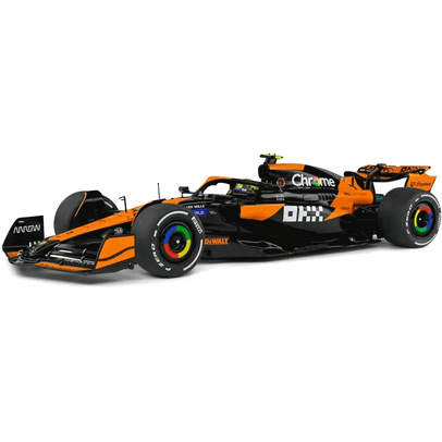 Macheta auto McLaren MCL38 F1 Miami GP 2024 F1 Norris 1:18 - vedere 3/4 fata stanga