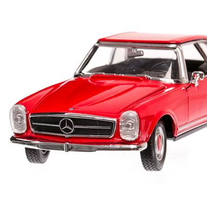 Mercedes 230 SL (W113), 1963, macheta auto scara 1:24, rosu, window box, Welly