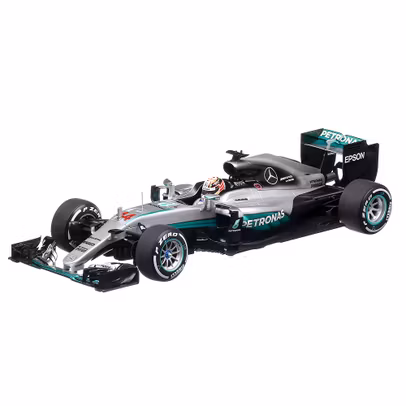 Mercedes AMG W07 hybrid, #44, AMG Petronas F1, L.Hamilton, 2016, macheta auto, scara 1:18, argintiu, Minichamps-2