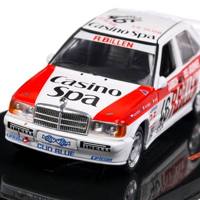 Mercedes Benz 190E 2.3-16V #46 DI GIOIA 1986, macheta auto, scara 1:43, alb cu rosu, IXO