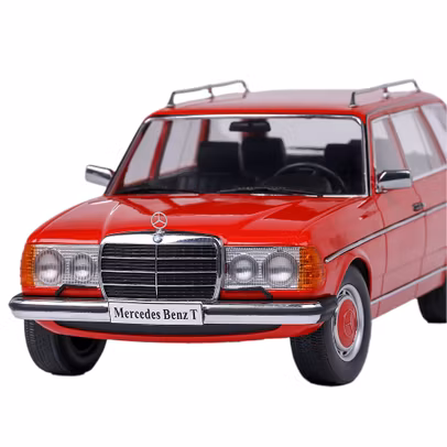 Macheta Mercedes-Benz 250T Estate W123 1977 Rosu 1:18 KK Scale – Eleganta si Utilitate Germana in Miniatura-6