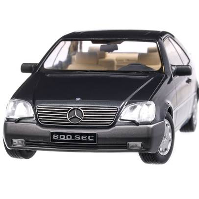 Mercedes-Benz 600 SEC (C140) 1992, macheta  auto, scara 1:18, antracit metalizat, KK Scale