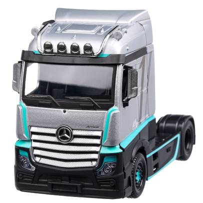 Macheta cap tractor Mercedes-Benz Actros Gigaspace 2020, scara 1:43, argintiu, Bburago