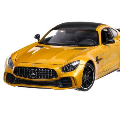 Macheta auto Mercedes-Benz AMG GT R C190 2017 scara 1:24 galben metalizat