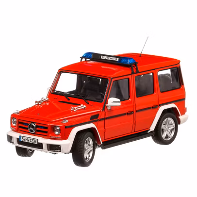 Macheta Mercedes-Benz G-Klasse (W463) Pompieri 2015 Rosu 1:18 iScale – Forta si Utilitate in Serviciul Urgentei-2