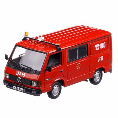 Mercedes-Benz MB180 Pompieri Zaragoza 1990, macheta auto, scara 1:43, rosu, Magazine Models-2