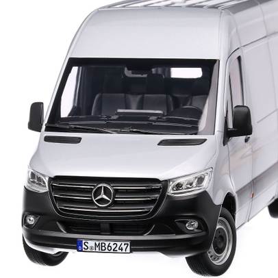 Mercedes-Benz Sprinter Van 2018, macheta auto, scara 1:18, argintiu, Norev-2