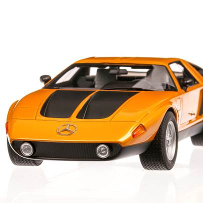 Mercedes C111-II 1970, macheta  auto, scara 1:18, portocaliu metalizat, BoS-Models