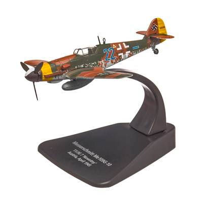 Messerschmitt BF 109G 1945, macheta avion scara 1:72, camuflaj, Oxford