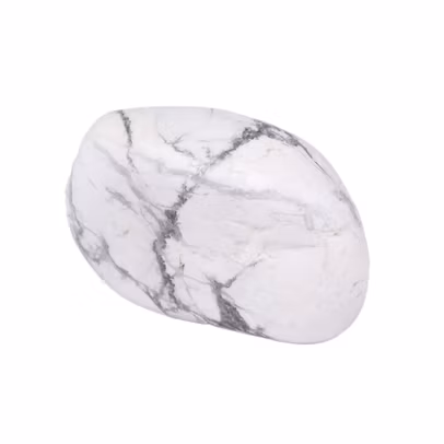 Mineralele pamantului nr.136 - Howlit alb slefuit