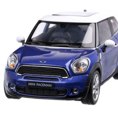 Mini Cooper S Paceman 2015, macheta auto, scara 1:24, albastru cu alb, Welly