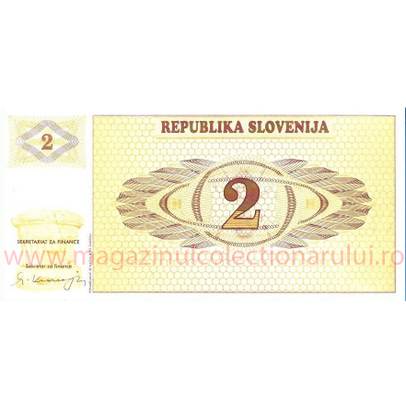 Monede si Bancnote de pe Glob Nr.33 - SLOVENIA - 2 tolarjev sloveni