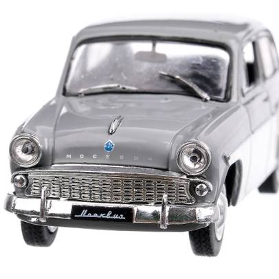 Moskvich 407 Sedan 1958, macheta auto, gri cu crem, scara 1:43, Magazine Models