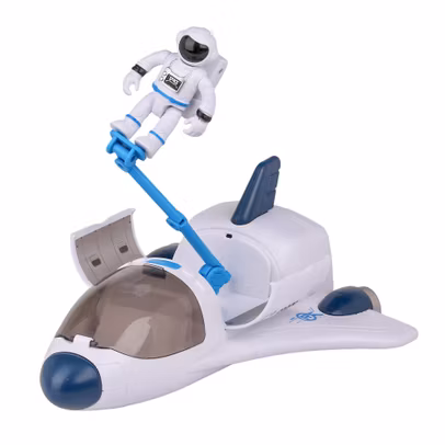 Nava spatiala cu figurina astronaut, sunet si lumini, baterii incluse, plastic, 26 cm