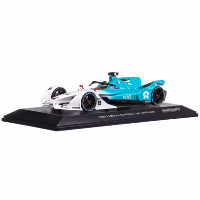 Nio T. Dillmann Formula E Season 5 2018, macheta auto, scara 1:18, alb cu bleu, Minichamps-2