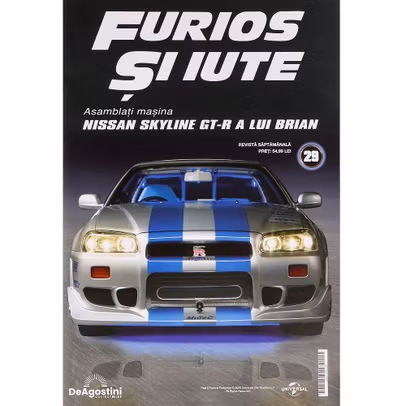 Macheta Nissan Skyline GT-R (R34) Nr.29 - Kit Construibil 1:8 DeAgostini - Fast & Furious