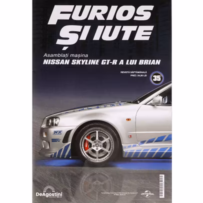 Coperta Macheta Nissan Skyline GT-R R34 Nr.35 DeAgostini Fast & Furious Kit Construibil 1:8