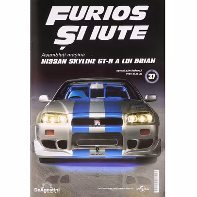 Macheta Nissan Skyline GT-R R34 Nr.37 DeAgostini suspensie spate si brate inferioare 1:8